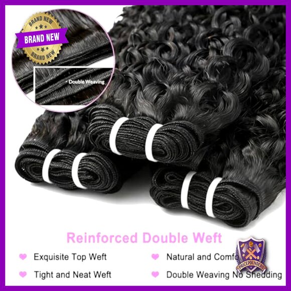 14-18 Inch Human Hair Extensions 3 Bundles Raw Remy Wet Wavy main image 4